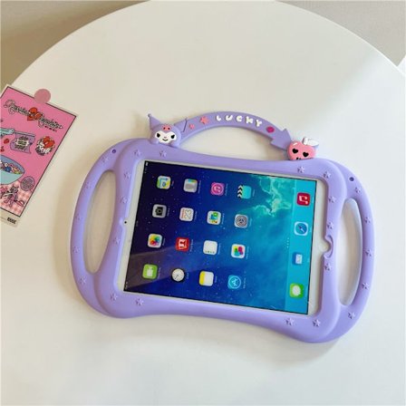 Fodral för iPad 6/Air2 9.7" Tablet Regnbågshandtag Kuromi" Tecknad Melodi Silikon