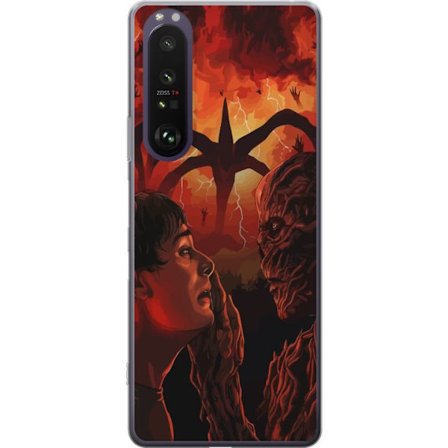 Yhteensopiva Puhelinkuori Sony Xperia 1 III Satumaista moskeijaa pastelliväreillä, roikkuvilla lyhdyillä, tähdillä ja puolikuulla pilvien joukoss