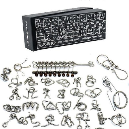 30 metal hjernepuslespil, IQ-test løsningspuslespil til børn og voksne - fest, fødselsdag, festgaver, godbidder, 2024 Ping