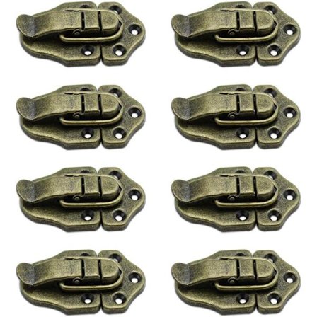 8 stk. vintage stil antikke messing kasse spænde lås kasse l