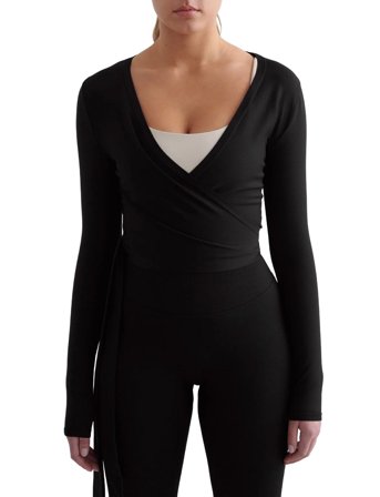 aim ́n Shape Seamless Wrap Long Sleeve - Black - S