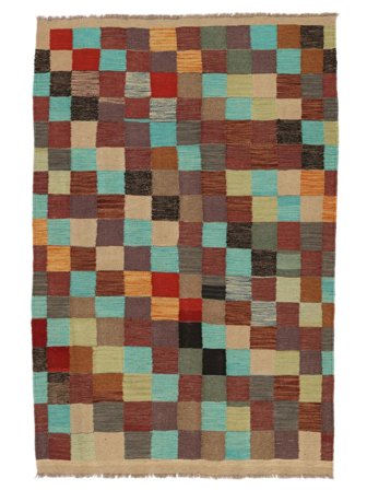 Handgewebt Kelim Ariana Trend 120X181 Wollteppich Dunkelrot/Braun Klein
