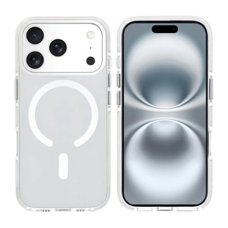 Mobilskal Magnet Dubbelskydd för iPhone 17 Pro Max - Vit