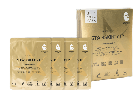 Starskin The Gold Mask 3+1 pack Ansiktsmask & peeling Unisex Guld 4 PCS