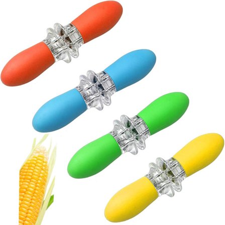 Majsholdere - 4 Par (Orange/Gul/Blå/Grøn) - Majs Spid,ZQKLA