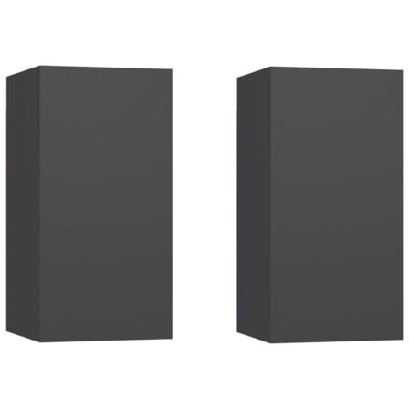 Vidaxl Tv-skåp 2 St Grå 30,5x30x60 Cm Konstruerat Trä Grå