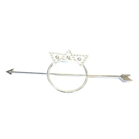 Vackert hårsmycke av hög kvalitet - pil genom ring