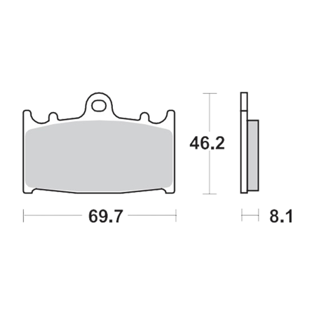 Bremsbeläge Vorne Moto-Master RoadPro Ceramic - Kawasaki GPZ 900 R 1990-1996