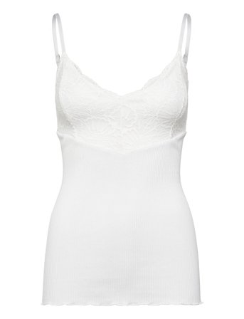 Rwbeatha Sl Strap Lace Top White Rosemunde