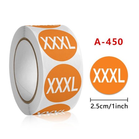500 kpl/rulla Koko Tarra Tarra Koko Tarrat Koko Tarrat XXXL