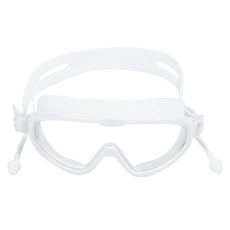 Børns svømmebriller med ørepropper, vandtætte, anti-dug, high definition dykkerbriller (hvid high definition)