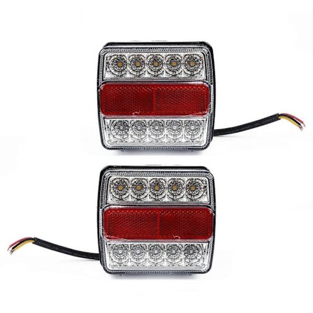 Erstatning IP68 Bageste Venstre Højre LED Undervandslygte Trailer Kit Bådmarkør Vandtæt ABS 12V Holdbar Praktisk