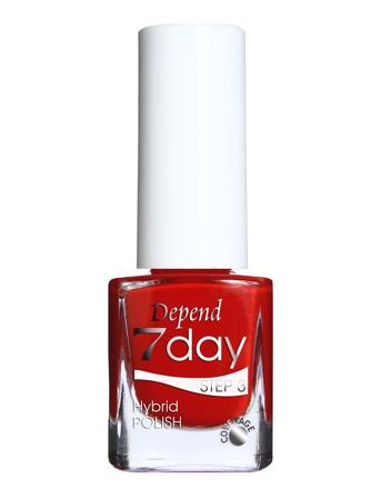7Day Hybrid Polish 7208 Neglelakk Sminke Rød Depend Cosmetic*Betinget Tilbud