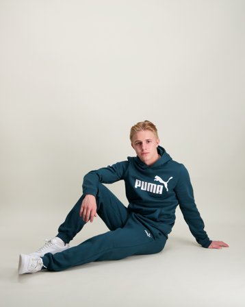 Puma ESS No. 1 Logo Hoodie FL B Groen Hoodies Jongens - Kids Brand Store