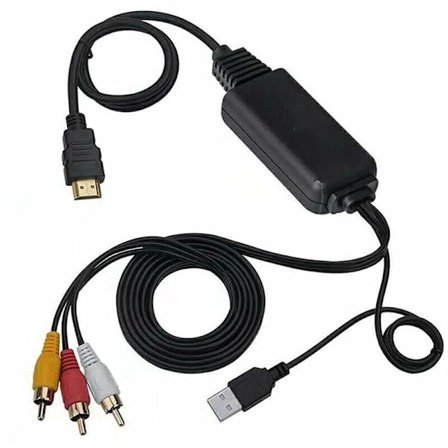 HDMI TIL AV 1080P HDMI til RCA-konverter 3rca CVBS Komposit Audio HDMI VIDEO TIL TV DVD PS3 NTSC AV