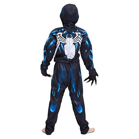 Kids Venom Costumes Halloween Amazing Spider-man Boy Girls Venom Jumpsuit Playsuit Onesies With Mask Gloves Kit -a