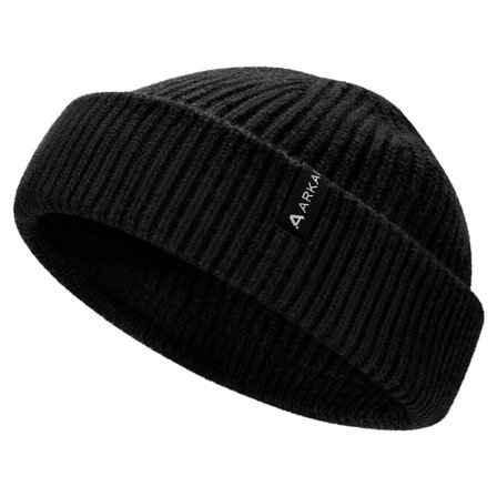 Nordic | Černá rybářská čepice z vlněné směsi pro muže - Čepice Beanie