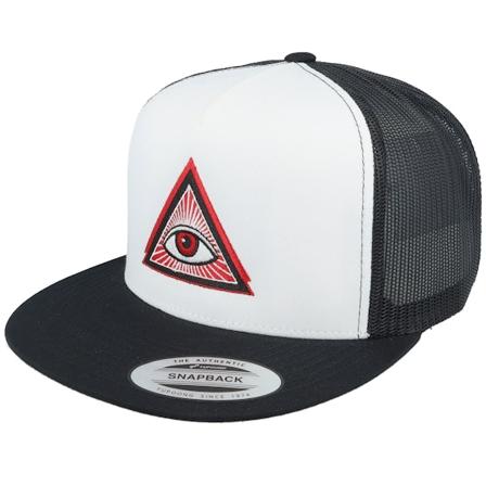Iconic - Svart Caps - Illuminati Classic Trucker Black/White Snapback @ Hatstore