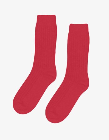 Merino Wool Blend Sock - Scarlet Red - 41-46