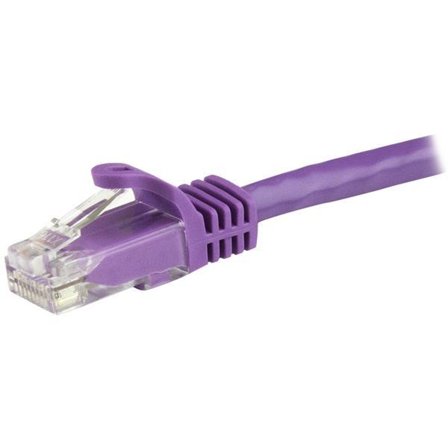 StarTech 1.5m CAT6 Ethernet Cable, 10 Gigabit Snagless RJ45 650MHz 100W PoE Patch Cord, CAT 6 10GbE UTP Network Cable w/Strain Relief, Purple, Fluke