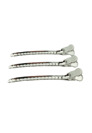 Complement 3 Pack Frisörklämma I Metall Accessoarer & tillbehör Dam Silver 7-10 liter