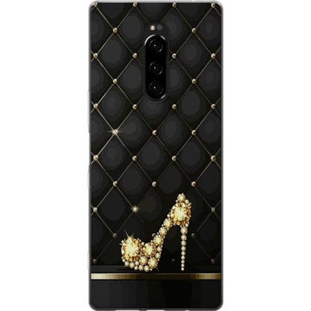 Kompatibel Mobilcover til Sony Xperia 1 Gyldig højhælet sko prydet med diamanter