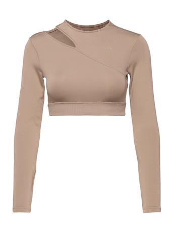 Hyperglam Training Longsleeve Tee Rib Women Beige Adidas Performance