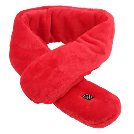 USB Oppvarmet Skjerf Elektrisk Vaskbar Justerbar Temperatur Vinter Varm Rød for Kvinner og Menn