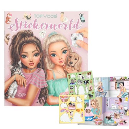 Top Model TopModel Pysselbok Stickerworld KITTY DOGS Hund katt m