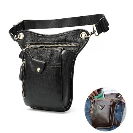 Ekte lær belteveske Fanny Pack Midjeveske Belte Menn Lær