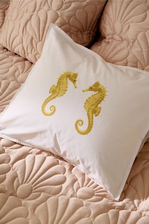 Staycation - Putetrekk Careful Sea i bomullspercale - Gul - Putevar - 50X60 - Fra Homeroom