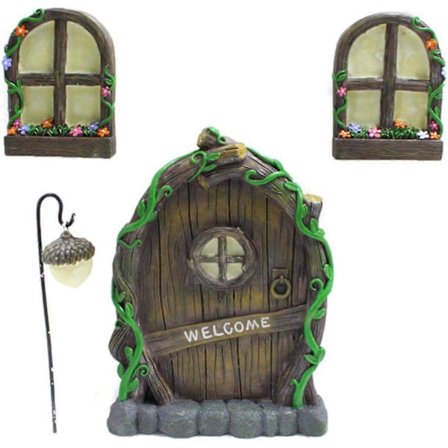 Elf Dør Sæt Havefeer Og Elf Døre Miniature Fe Træ Dekorationer