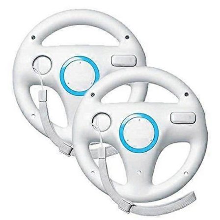 Mario Kart Racingratt kompatibelt med Nintendo Wii, 2-pack vit färg