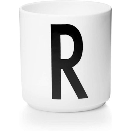 Bogstav kaffekop / bogstav krus i enkel stil (bogstav R)