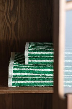 Jotex - Zestaw Ręczników 4-pak Zielony/naturalna biel - DIXIE - Kup Zestawy ręczników firmy Jotex