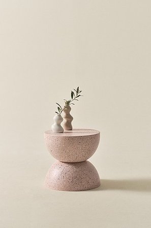 Jotex - Beistelltisch Ø 35 Cm Terrazzo Beige - BLANES - Kaufe Beistell- und Ablagetische bei Jotex