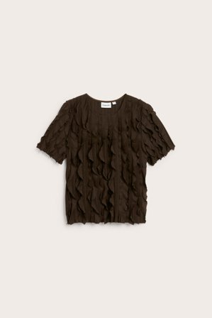 Kappahl | Top z falbanami | Ciemnobrązowy