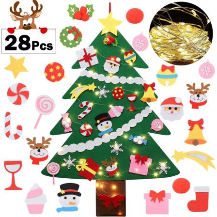 50 Led-lampor 28 St Gör-det-själv Filt Julgran Diy Julgran