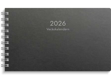 BURDE Veckokalender Eco Line 2026 svart - Lyreco - Almanackor och kalendrar - Bordskalendrar och skrivunderlägg - Bordskalendrar