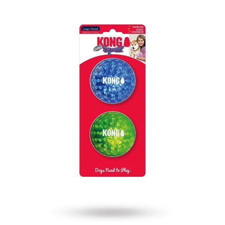 KONG - Kong Squeezz Geodz Ball - Large - 2-pack - Hundleksaker