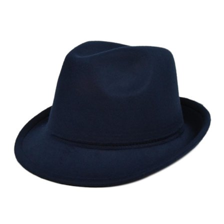 Svart ullhatt Retro herre- og damehatt Britisk hatt Stor bremhatt Bakside Jazzhatt Ullhatt Cowboyhatt