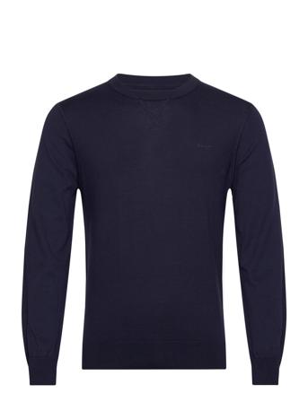 Fine Cotton C-Neck GANT Blue