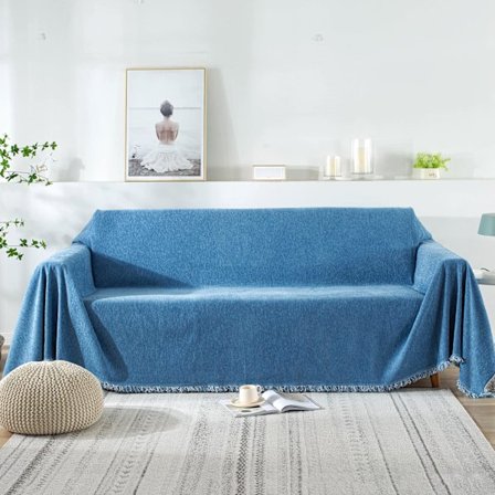 Soffa filt för 2/3/4-sits, soffa filt, sofföverdrag, bomull, tvättbar, halkfri, smutsavvisande kudde, sofffilt