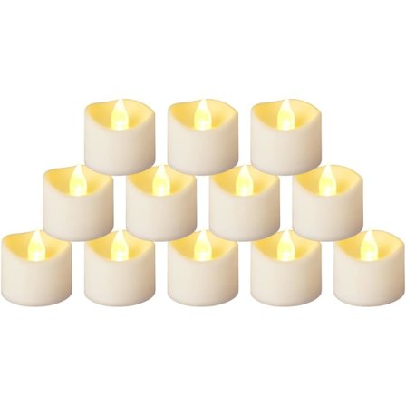 12 LED-lys. Røgfrie elektroniske lys. LED-blinkende