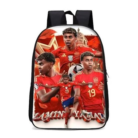 Young Star Lamine Yamal Euro Cross Town Rygsæk - Skole Drenge Piger Børn Mænd Kvinder Rejse Tur Sports Arbejdstaske med Vandflaskelomme