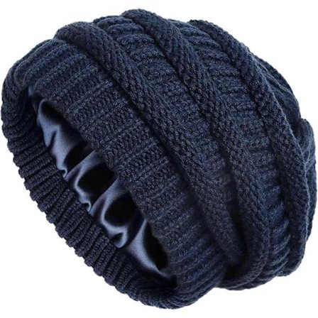 Varme strikkede vinterluer for kvinner, tykk løs beanie, 22x22cm, nordisk stil