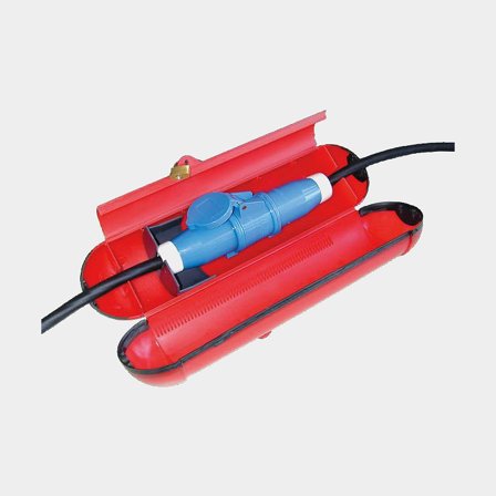 Protezione per cavi per connettori CEE HABA, resistente agli spruzzi, con serratura