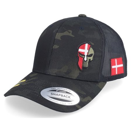Army Head - Camo trucker Caps - Denmark Army Skull Multicam Black Trucker @ Hatstore