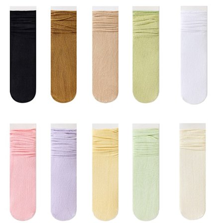 10 par damesokker i tynd bomuld - flerpak ankelsokker i gaveæske
