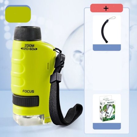 Kids Pocket Microscope Science Microscope GRØNN